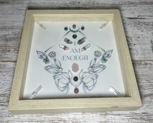 Pixie and Bull Crystal Art “I Am Enough” 10”x10” Crystal Grid - Picture 1 of 8