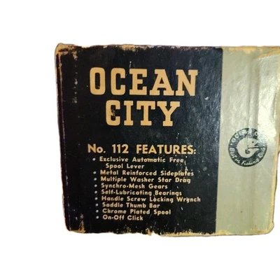 Carrete vintage Ocean City #112 "Bay City" - nunca usado - en caja original con papeles Foto 1 de 4