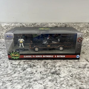 NEW Jada Toys 31703 Batman Classic 1966 TV BATMOBILE 1:32 Scale Vehicle & Figure - Picture 1 of 6