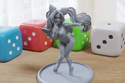 SIRYLL ART Pichina - Sexy Pin-Up Fan Art - 3D Printed Miniature Figure - 32mm / 75mm / 170m