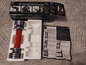 Bally Total Fitness ten pound adjustable Chrome Dumbell Weight - Picture 1 of 3