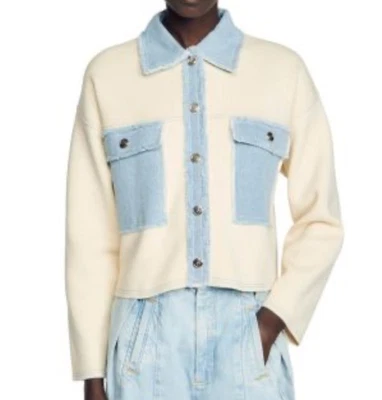 Cárdigan SANDRO PARIS DOLLY Top Talla FR 0 - XS NUEVO CON ETIQUETAS Foto 1 de 2