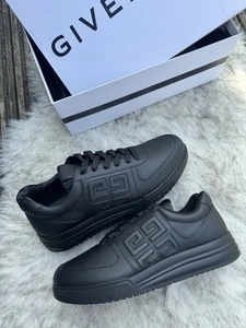 GIVENCHY G4 Low Top Sneaker | Schwarz | Größe UK12 US13 EU45 | Leder UVP 585£ - Bild 1 von 14