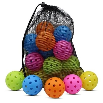  Мячи для пиклбола упаковка 20 шт. одобренные USAPA уличные 40 отверстий разноцветные - Изображение 1 из 4