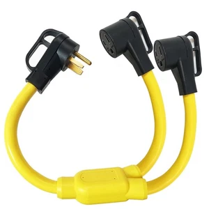 50 Amp Welder Splitter, Industrial Male Plug NEMA 6-50P to (2) 6-50R Female C... - Picture 1 of 7