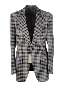 TOM FORD Atticus Gray Checked Suit Size 46 / 36R U.S. New With Tags - Picture 1 of 8