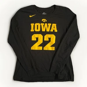 Nike Caitlin Clark Iowa Hawkeyes Jersey Shirt #22 Black Adult Medium Long Sleeve - Picture 1 of 10
