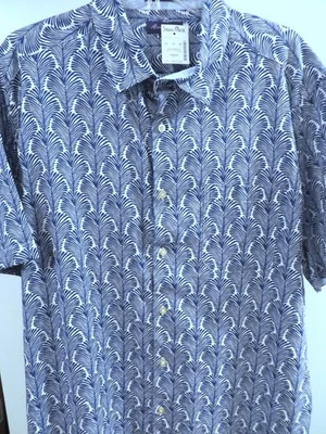 Camisa para hombre Alan River Premuim, 2XL, azul con estampado floral blanco, nueva con etiquetas $89.00 Foto 1 de 4