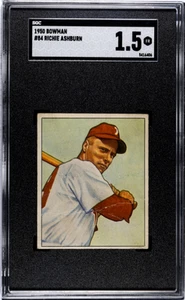 1950 Bowman 84 Richie Ashburn - SGC 1.5 FR HOF - Picture 1 of 2