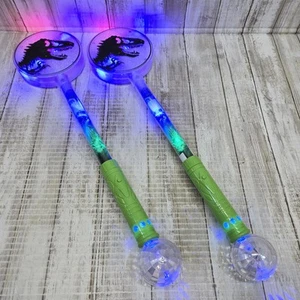 Lot Of 2 Jurassic World Live Tour 21" Light Up Wands - Picture 1 of 12