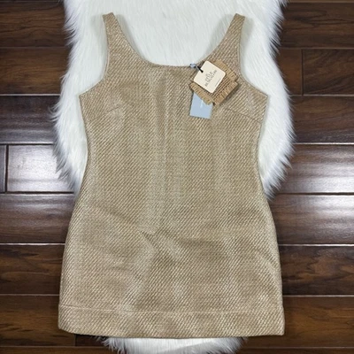 Antonio Melani X The Style Bungalow Size 8 Raffia Manana Scoop Neck Dress - Image 1 of 4