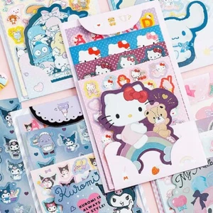 Set Di Adesivi Sanrio: Hello Kitty My Melody Cinnamoroll Anime Manga NUOVO - Picture 1 of 4