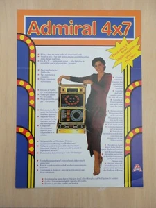 Admiral 4x7 Slot Machine Flyer Original German Novomatic Brochure - Picture 1 of 2