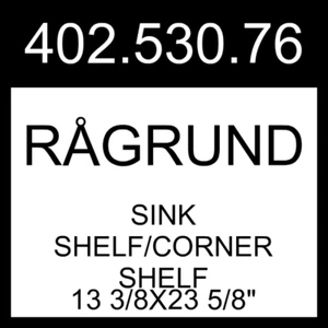 IKEA RAGRUND RÅGRUND Sink Shelf/corner Shelf Bamboo 13 3/8x23 5/8" 402.530.76 - Picture 1 of 1