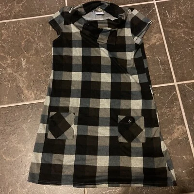 Vestido informal Contempo vintage usado en excelente estado talla 16 pequeña medida en la foto a cuadros Foto 1 de 4