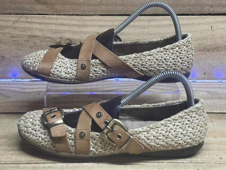 Zapatos planos de ballet de cuero marrón tostado OTBT Park Hills para mujer talla US 8,5 M Foto 1 de 4