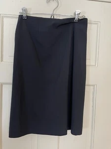 THEORY WOMENS BLACK WOOL BLEND LINED PENCIL SKIRT - SIZE 0 - 0337 - Picture 1 of 9