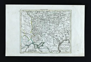 1796 Blondeau Map Russia Moscow Smolensk Nisni Penza Kiev Ukraine Crimea Ural - Picture 1 of 3