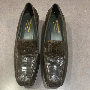 DONALD J. PLINER Peni Women's Crocs Embossed Leather Wedge Dress Shoes 11 M - Picture 1 of 7