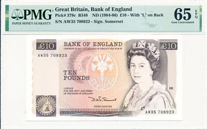 Bank of England Great Britain 10 Pounds ND(1984-86) PMG 65EPQ - Picture 1 of 2