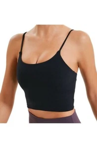 Lemedy Women Padded Sports Bra Fitness Workout Running Shirts Yoga Tank Top - M - Picture 1 of 5