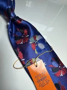 NWT VERSE 9 MULTI COLOR FLORAL STYLE PRINT SILK DESIGNS NECK TIE & HANKY - Picture 1 of 4