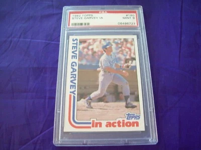 1982 TOPPS #180 STEVE GARVEY IN ACTION (DODGERS) PSA 9 - Image 1 of 2