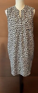** Attention Women’s Medium Dress Sleeveless Leopard Print Knee Length F4-12v - Picture 1 of 10