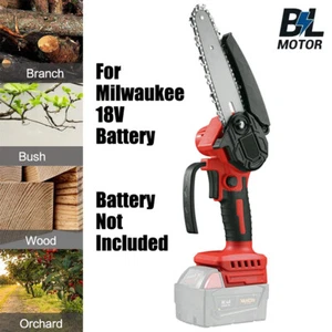 For Milwaukee 18V Battery 6" Brushless Cordless Chainsaw Mini Electric Chain Saw - Picture 1 of 11