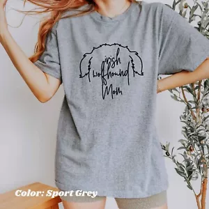 Irish Wolfhound Dog Mom T-Shirt Pet Mama Owner Lover Gift Mother's Day Tee Shirt - Picture 1 of 6