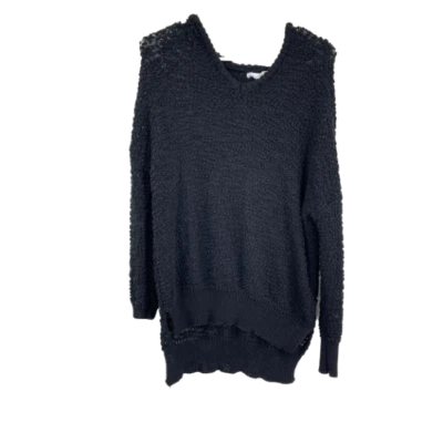 Young Fabulous & Broke Sweatshirt Black Fuzzy Oversized Hoodie Comfy Size S/M - Изображение 1 из 4