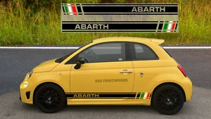 Side Stripes Graphic Decals Stickers Italian Flag For Abarth Fiat 500 595 - Picture 1 of 1