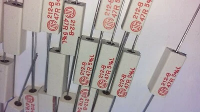 VITROHM 5x 47 Ohm / 7 Watt Wirewound-Power-Widerstand