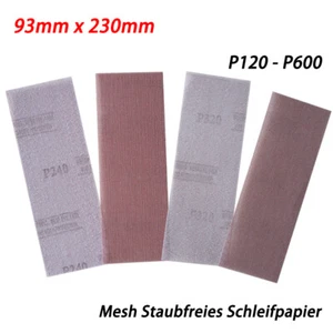 90 x 230mm Schleifscheiben Staubfrei Klett Schleifgitter Schleifpapier P120-P600 - Picture 1 of 8