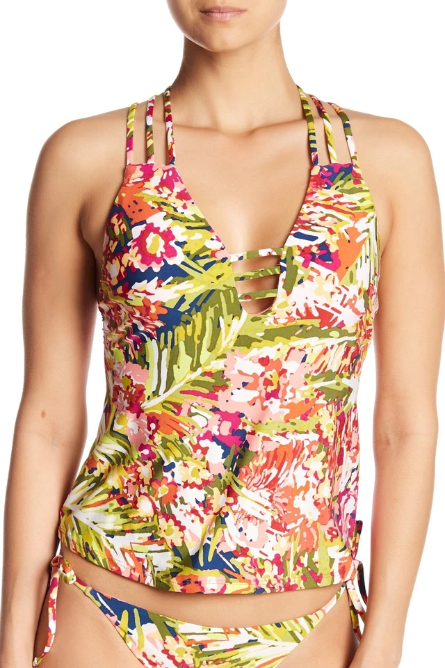 Camiseta tankini Lucky Brand 154640 para mujer Desert con tiras talla múltiple Pequeño Foto 1 de 2