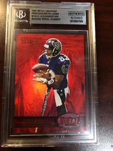 1997 METAL UNIVERSE PRECIOUS METAL GEMS PMG #134 DERRICK ALEXANDER BGS AUTHENTIC - Bild 1 von 2