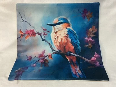 Birds Nature Scenic Wildlife Linen Throw Pillow Cover Holiday Home Decor 18” - Image 1 of 4