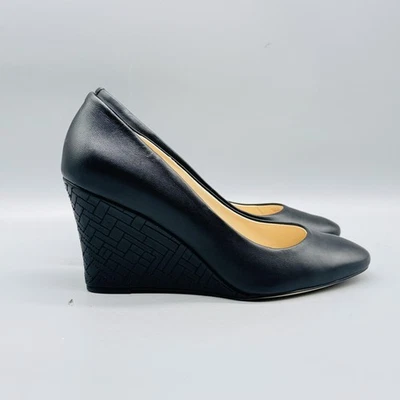Cole Haan Shoes Womens 8 Black Leather Wedge Pumps Grand OS Comfort Work Office - Image 1 of 4