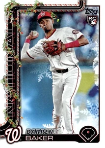 Topps Holiday Base #H167 2025 Darren Baker radiocontrol Washington Nationals - Imagen 1 de 2