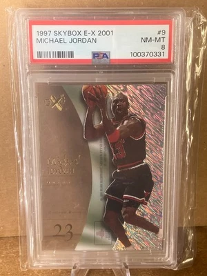 1997 SKYBOX E-X2001 #9 MICHAEL JORDAN PSA 8 - Image 1 of 4