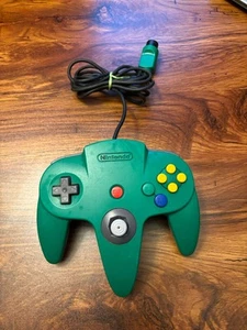 Authentic Nintendo 64 Controller Green N64 OEM Tested Working  Tight Stick 9/10 - Picture 1 of 4