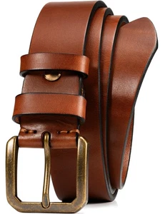 Thicken Full Grain Heavy Duty Casual Work Belts for Men,100% Italian Real Sol... - Bild 1 von 6