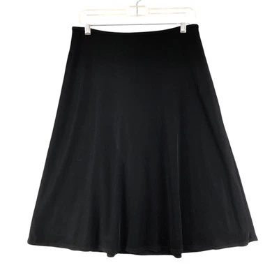 Falda T Tadashi Shoji para mujer talla M línea A totalmente forrada cremallera trasera negra hecha en EE. UU. Foto 1 de 4