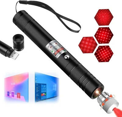 High Power Red Laser Pointer -USB Rechargeable, Remote Control, Ideal for Hiking - Image 1 of 4