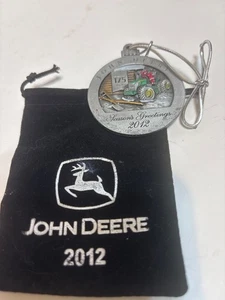 John Deere Weihnachtsschmuck Zinn 2000 bemalt 2012 - Bild 1 von 3