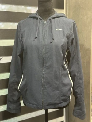 Chaqueta Nike Drill Para Mujer Talla Pequeña Azul Swoosh Cremallera Completa Con Capucha Ligera Foto 1 de 4