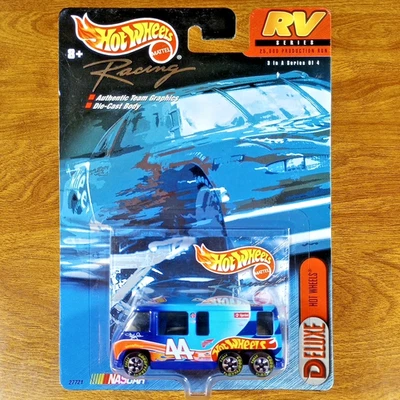 Hot Wheels Racing RV Series GMC Motorhome 1/25000 Blue 44 BW Blackwall 3/4 2000 - Image 1 of 3