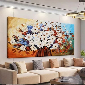 Large Wall Art For Living Room Colorful Floral Wall Art Decor Modern Canvas A... - Picture 1 of 6