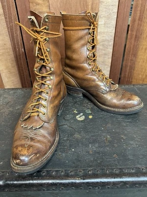 Botas Blancas Spokane Hathorn Marrón Packer Jumper Leñador Hombres Botas de Cuero 9 E Foto 1 de 4