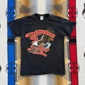 T-shirt vintage 1998 Sturgis South Dakota bici rally taglia media double face - Foto 1 di 7
